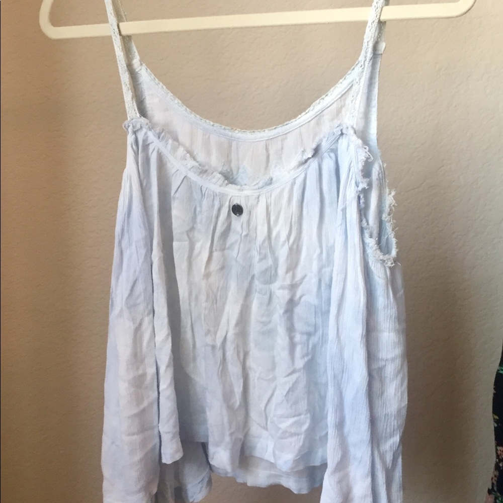 Light blue tie dye tank